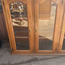 Title Wooden China Cabinet
