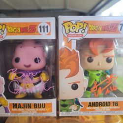 Dragin Ball Z Signed Funko Pops