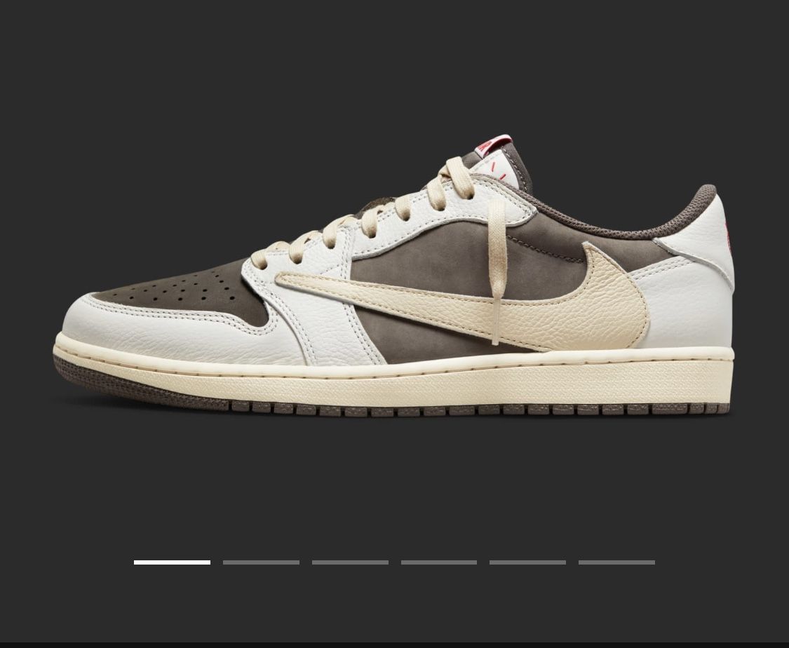 Air Jordan 1 Low x Travis Scott Sail and Ridgerock