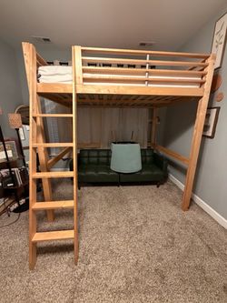 IKEA STORÅ Solid Wood Full Loft Bed Frame (Discontinued Natural Pine) OBO