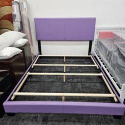 Purple queen bed frame