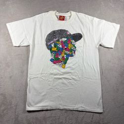 Vintage Exact-Science Sneak Head Street Mens Size Medium White T-Shirt #6A