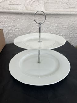 2 Tier Ceramic Serving Tray