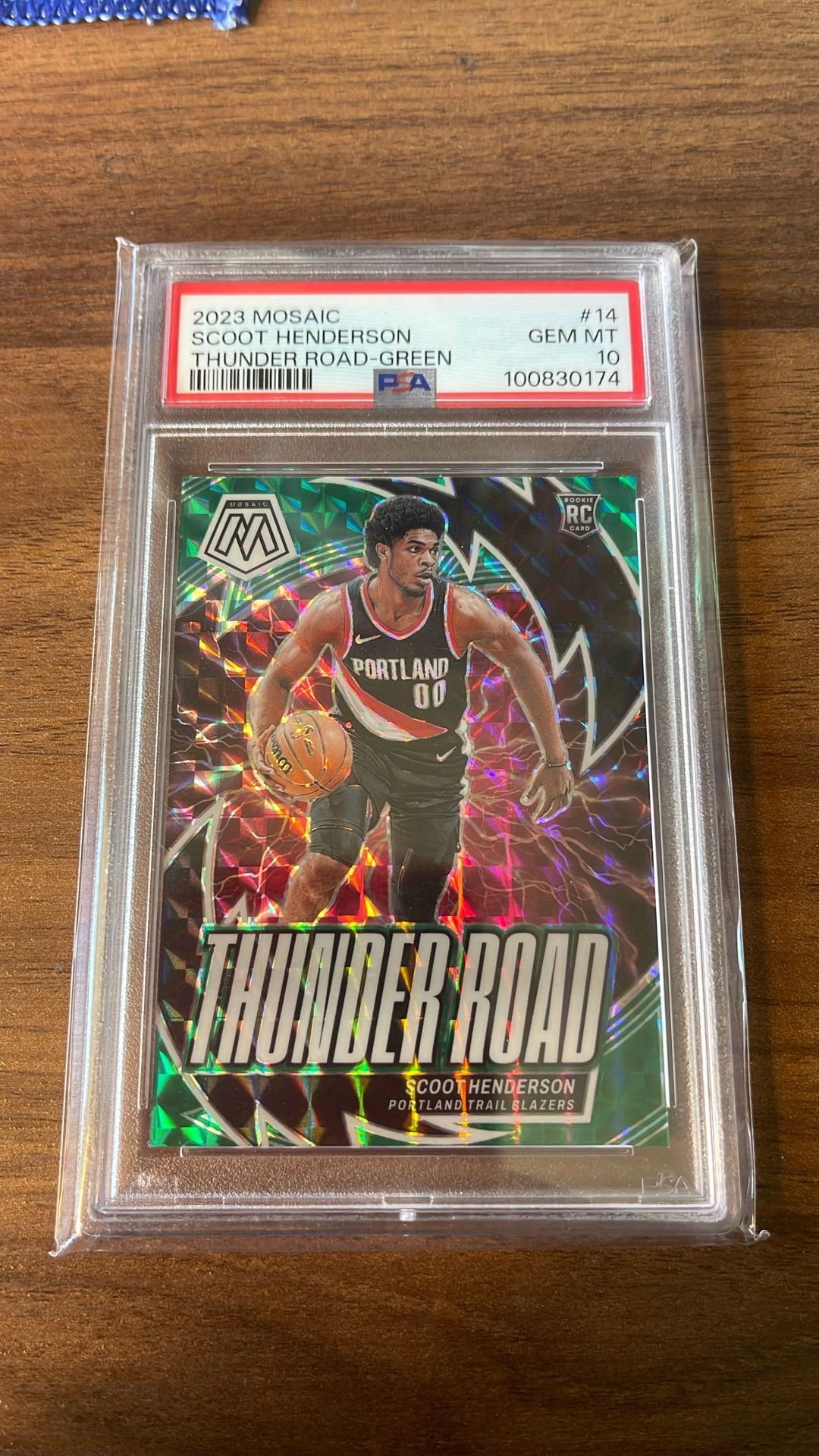 2023 MOSAIC SCOOT HENDERSON #14 THUNDER ROAD GREEN PSA 10 MINT ROOKIE RC