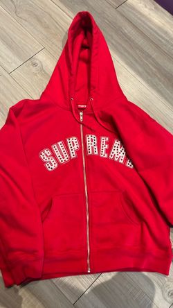 Red supreme Diamond Hoodie Size S