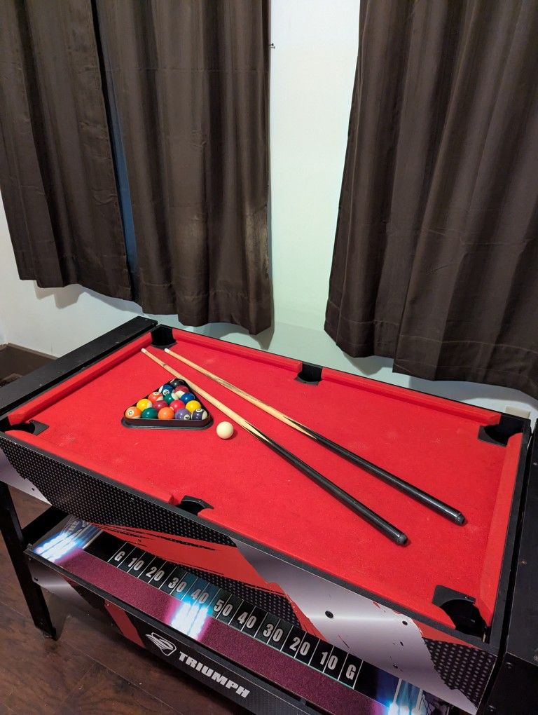 Triumph Sports 4-in-1 Multi-game Table (Air Hockey, Pool, Table Tennis, Launch Football)