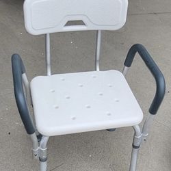 ADJUSTABLE SHOWER CHAIR WITH BACKREST