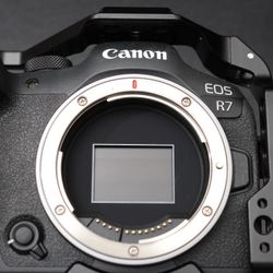 Canon EOS R7 Mirrorless Camera Body with Cage + Lexar 128GB V60 Memory Card