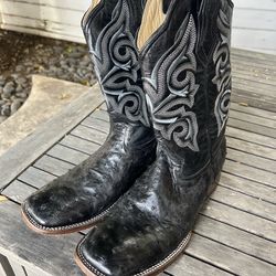 Men’s Genuine Ostrich leather boots 11M