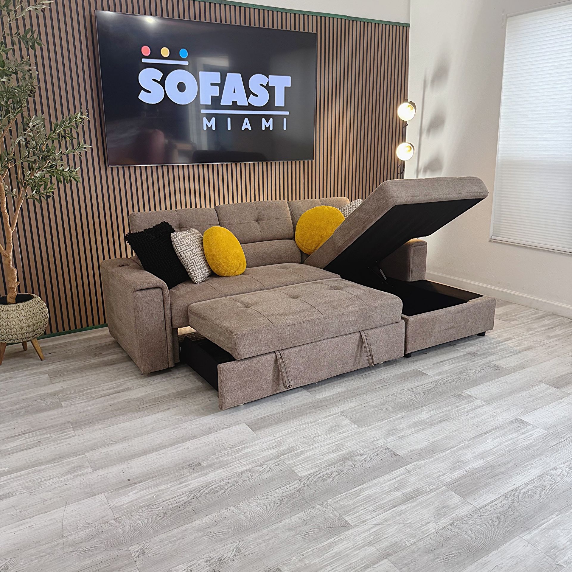 Sofá Cama Marrón / Sectional Couch