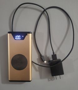 Portable Power Bank w/ Charger(MicroUsb) Digital Display & Flashlight – Works Great