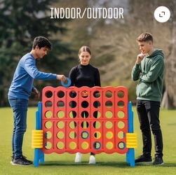 Realplay Jumbo 4-in-a-Row Connect Game – 4ft. Giant Indoor/Outdoor Yard Game with 42 Rings, Ages 6+

Image 1 of Realplay Jumbo 4-in-a-Row Connect Game