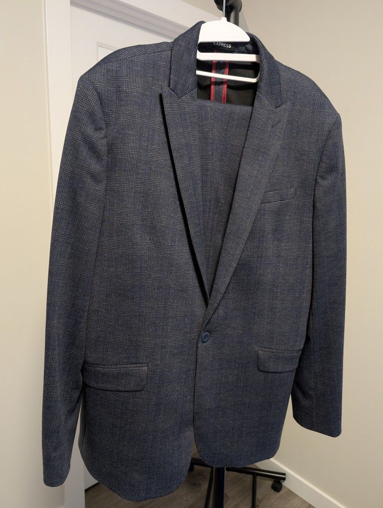 Extra Slim Plaid Flannel Suit Jacket + Pants