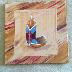 Desert Sand Painted Feather