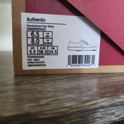 Checkerboard Star White Vans