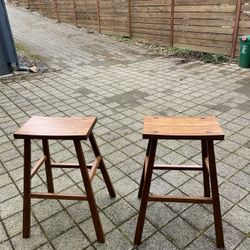 Pair Of Wood Stools