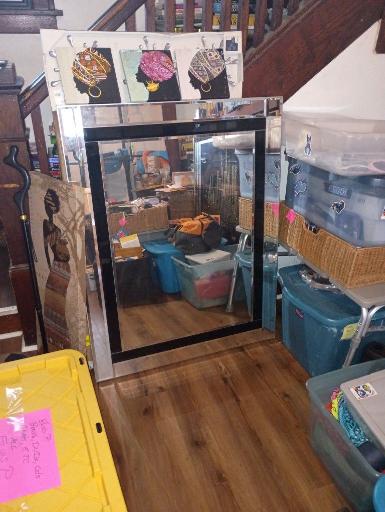 Nice Sturdy Mirror With Hooks To Hang