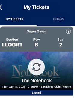John Legend tickets. Cerritos 8/1. $169/each