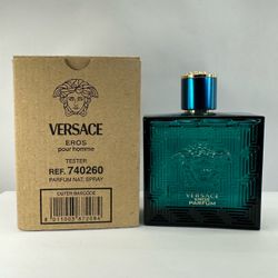 Versace Eros PARFUM Spray 3.4 oz Bottle 99% Full - Tester Bottle & Box