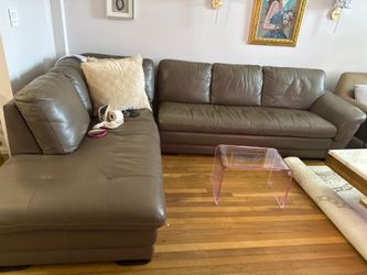 Leather sectional