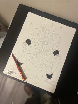 14in x 11in Broly drawing