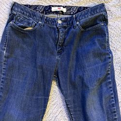 Levi's 525 Perfect Waist Straight Leg Blue Jeans women size 12