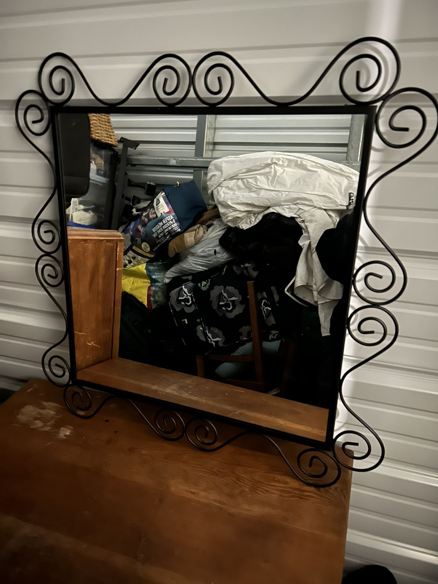 IKEA Black Swirl Norsund Wrought Iron Mirror