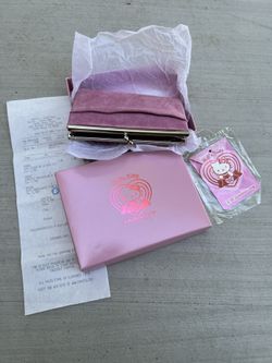 Sanrio Hello Kitty Suede Purse 30th Anniv 2004