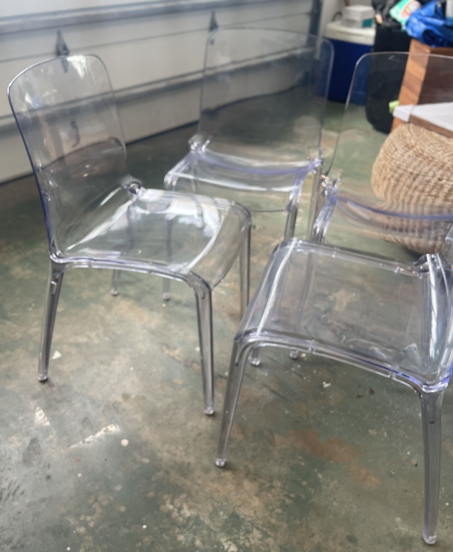 4 Lucite Chairs  (Originally Paid $800 For Set Of 4)