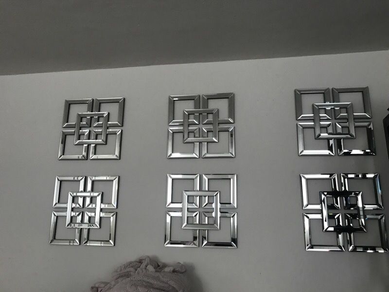 Z gallerie mirrored wall decor squares
