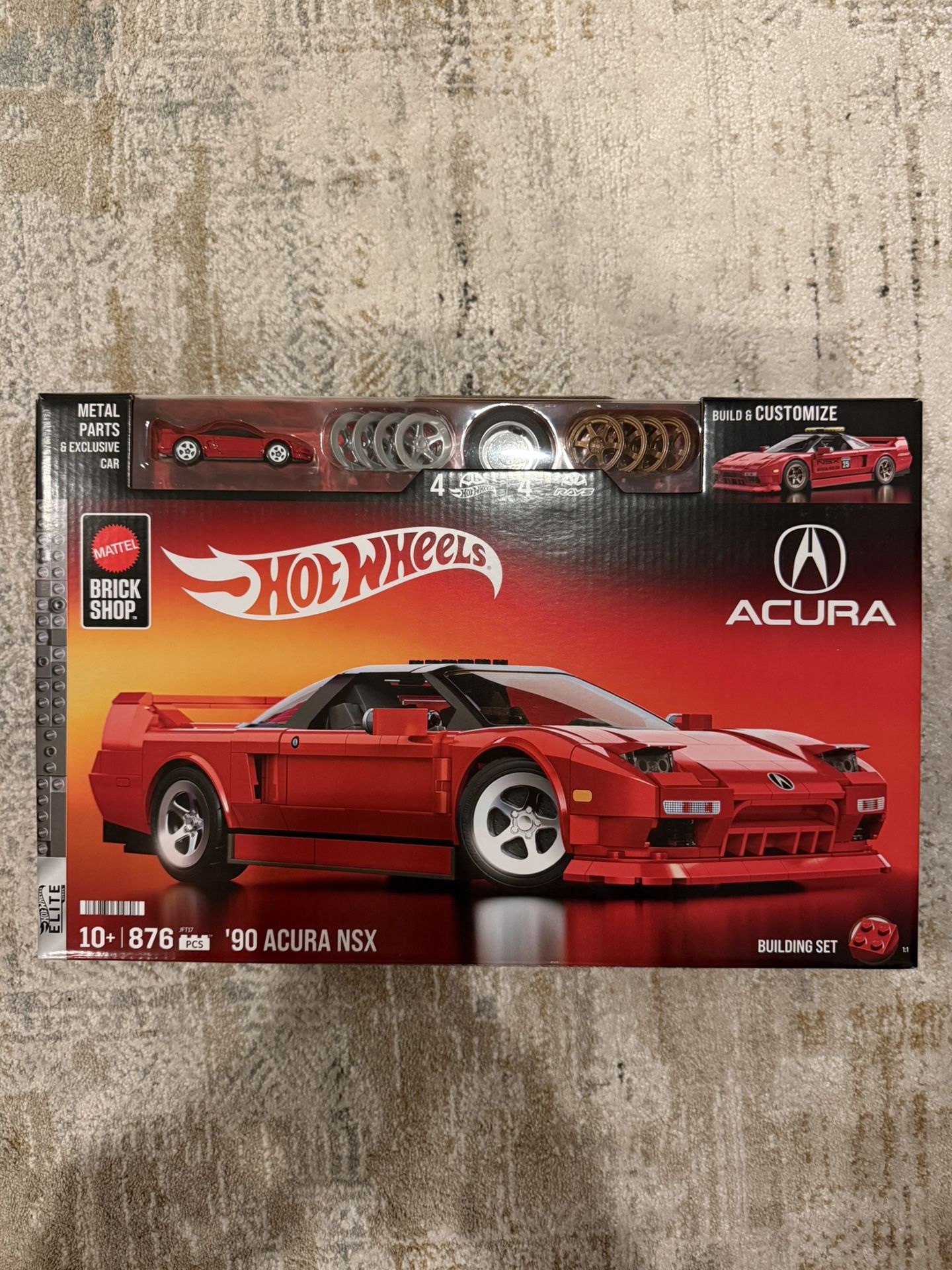 π₯ Hot Wheels Brick Shop β90 Acura NSX Building Set (876 pcs) β Elite Collector Series