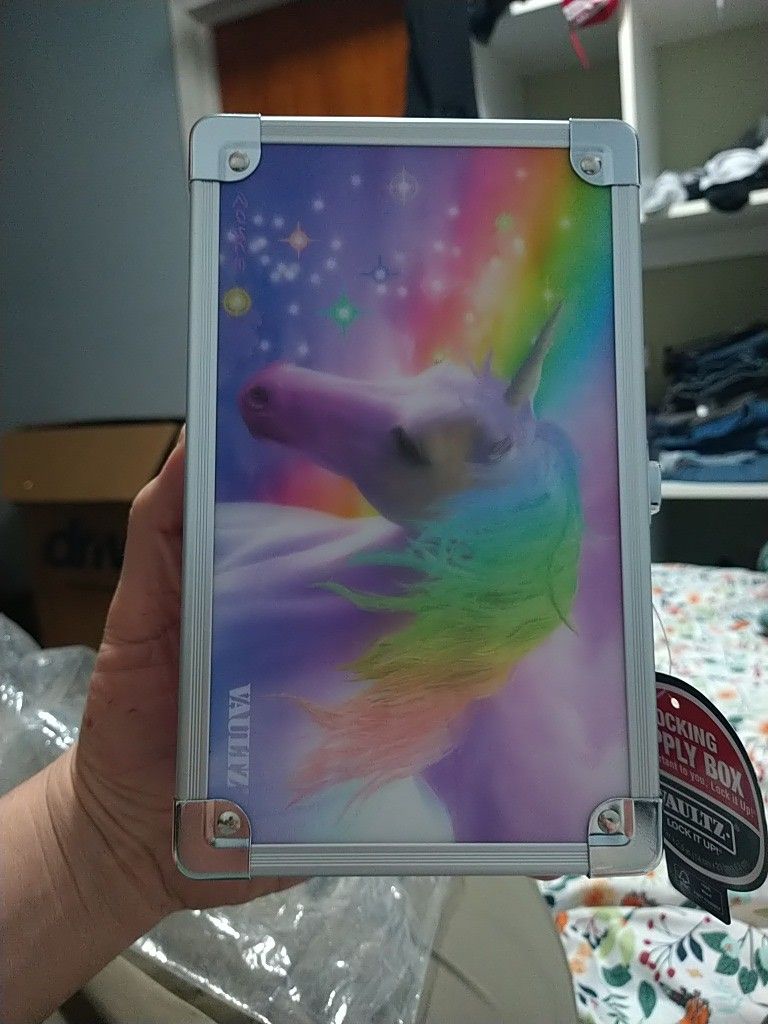 Maleta Para Pincel Rosa Con Unicornio 
