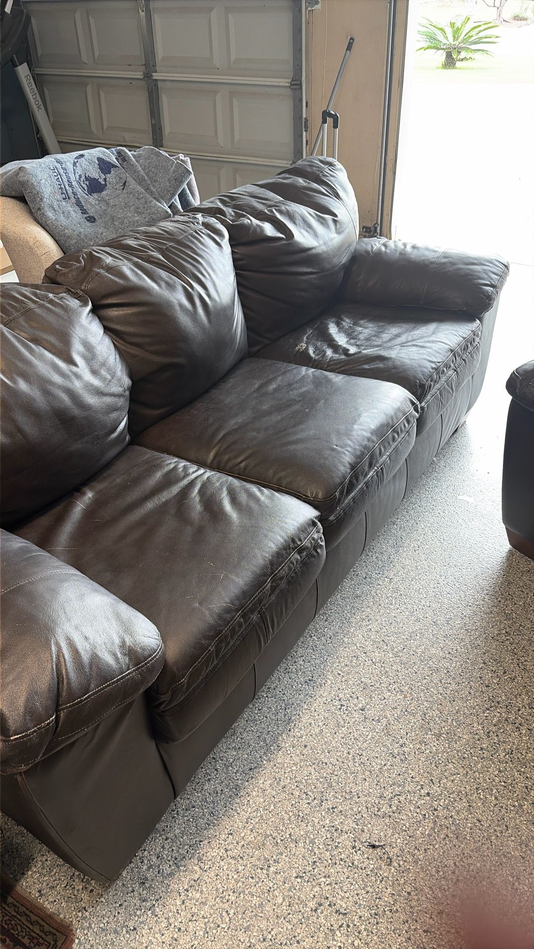 Leather Sofa And Armchair Free