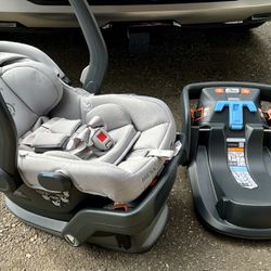 Gray UPPAbaby Mesa V2 Infant Car Seat + 2 Bases