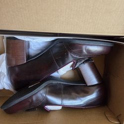 Clarks Artisan Tarah Rosie Womens Pumps Block Heel Shoe Tassel Burgundy New Size 8