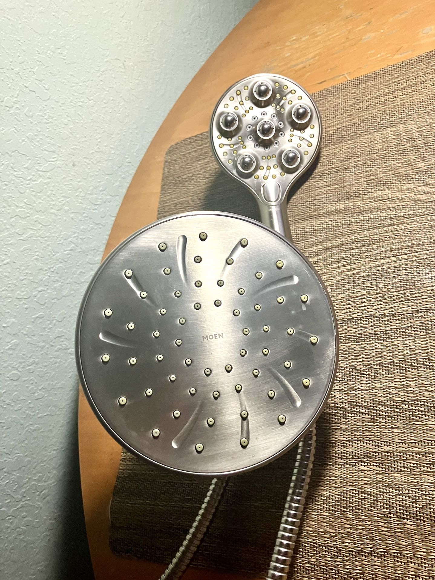 Moen Hydroroller Massage Dual Showerhead in Spot Resist Nickel