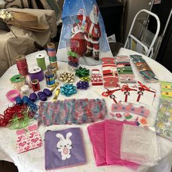 Assorted Gift Bags And Ribbon