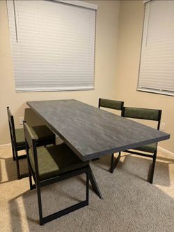 Grey Marble Dining Set