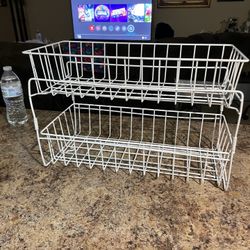 White Metal Storage Rack