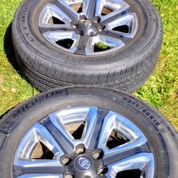 TOYOTA TACOMA LIMITED 18" WHEELS IN EXCELLENT CONDITION WITH USED MICHELIN TIRES FOR ANY TACOMA 4RUNNER TUNDRA SEQUOIA OR T-100 WITH 6LUGS 