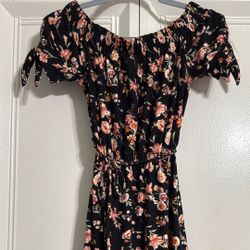 nobo, black with flowers dress, size XS