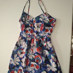 J CREW spaghetti Strap Floral Mini Dress