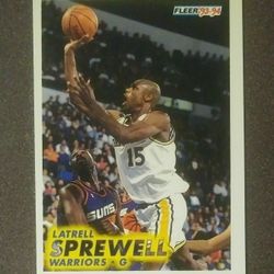1993-94 Fleer Latrell Sprewell Golden State Warriors #73 Rookie Basketball Card Vintage Collectible Sports NBA