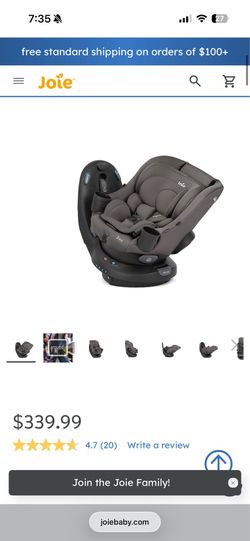 Joie chili spin 360 2in1 convertible car seat