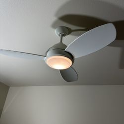 White Minka Aire 44”  Ceiling Fan/Light 