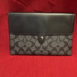 All Leather Coach Clutch 