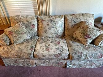 Floral couch & chair