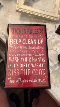 Kitchen sign
