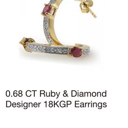 Ruby And Diamond Earrings