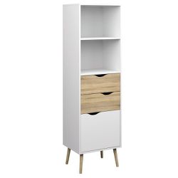 Tvilum Diana 2 Shelf and 2 Drawer Bookcase, White
White/Oak Structure -